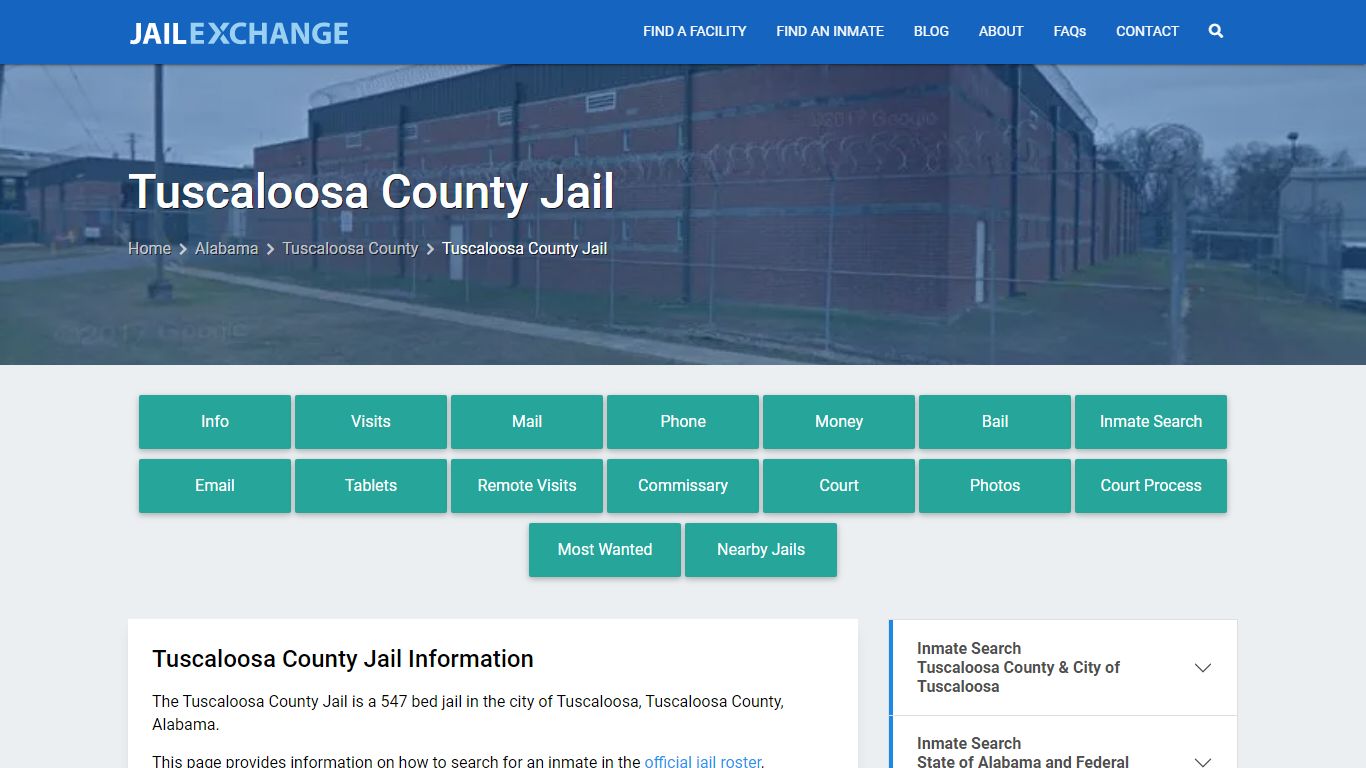 Tuscaloosa County Jail, AL Inmate Search, Information
